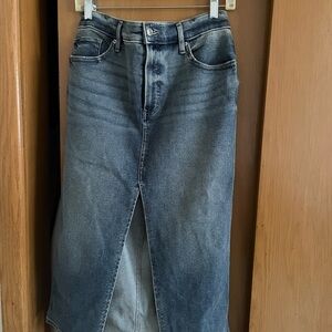 Express Classic Blue Midi Skirt